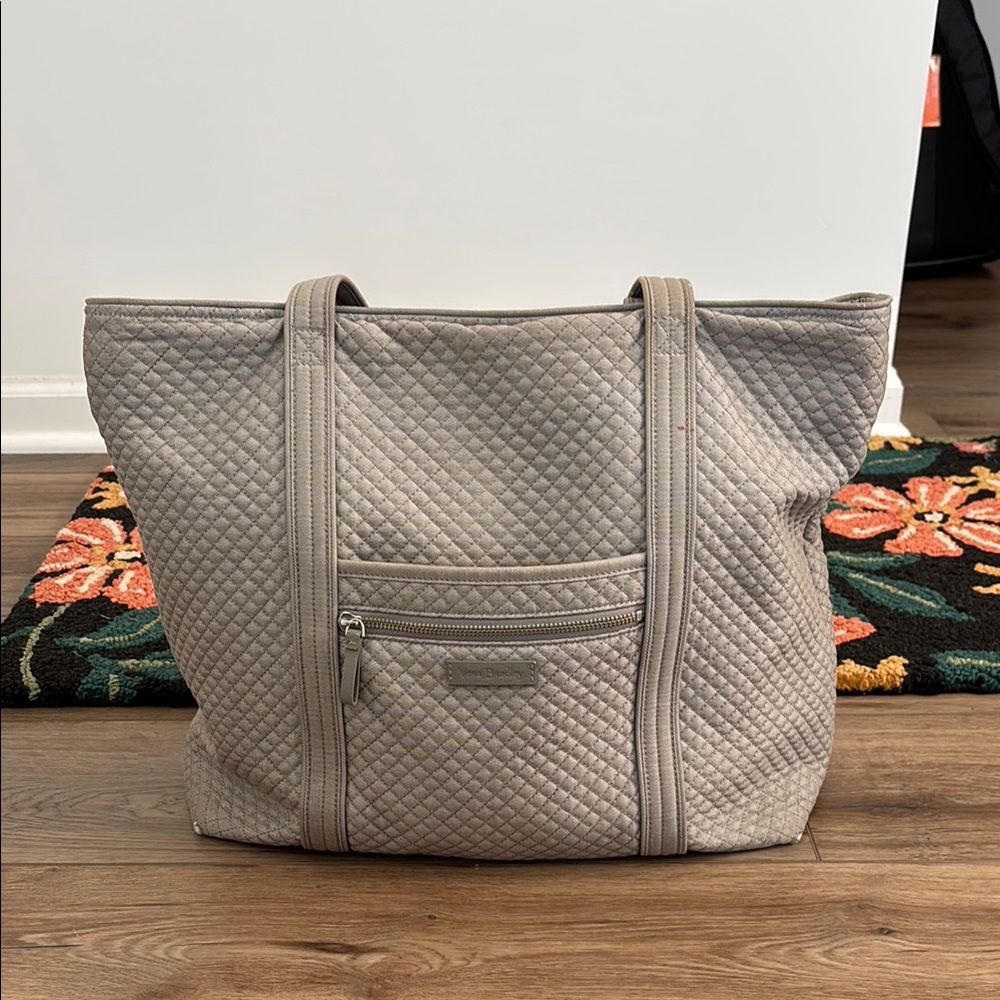 Vera Bradley Quilted Gray Tote Bag